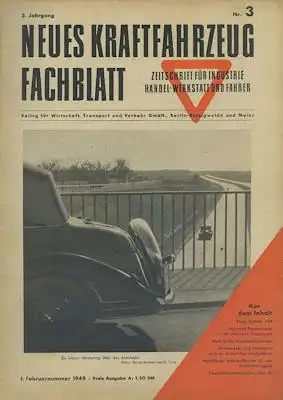 Das Kraftfahrzeug Fachblatt 1949 Heft 3