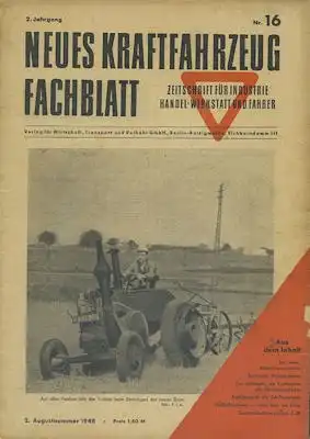 Das Kraftfahrzeug Fachblatt 1948 Heft 16