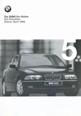 BMW 5er Preisliste 4.1998