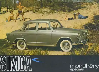 Simca Montlhéry Spéciale Prospekt ca. 1957