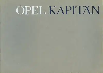 Opel Mappe -die großen von Opel- 1964