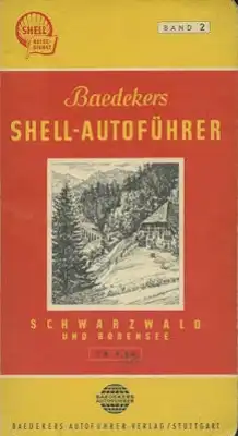 Baedekers Shell Autoführer Schwarzwald + Bodensee Band 2 1952