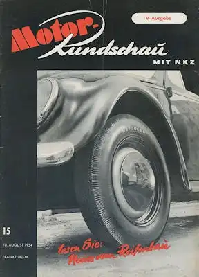 Motor Rundschau 1954 Heft 15