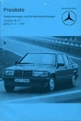 Mercedes-Benz Preisliste 1.1984
