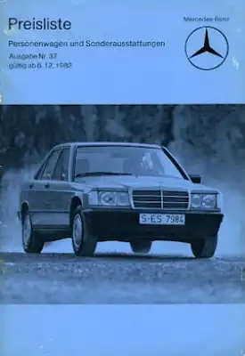 Mercedes-Benz Preisliste 12.1982