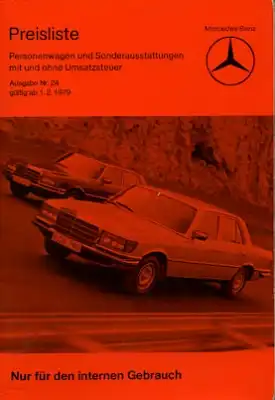 Mercedes-Benz Preisliste 2.1979