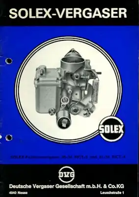 Solex Vergaser Type 30-34 PICT -3 + 31-34 PICT -4 7.1973