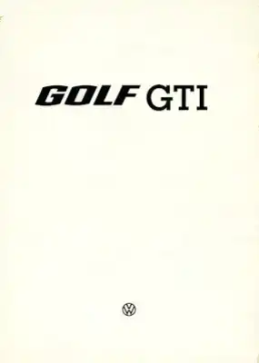 VW Golf 1 GTI Prospekt 9.1975