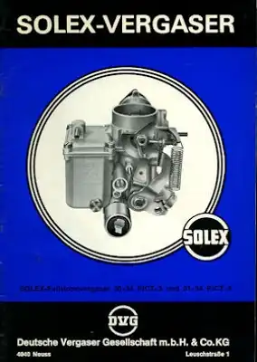 Solex Vergaser Type 30-34 PICT -3 + 31-34 PICT -4 10.1972