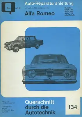 Alfa-Romeo Giulietta Giulia Reparaturanleitung 1960er Jahre