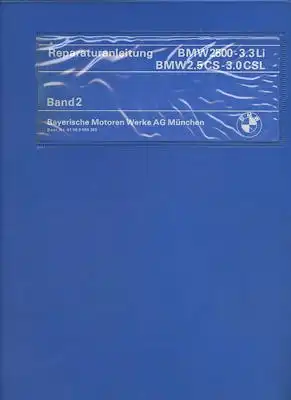 BMW E 3 und E 9 Reparaturanleitung 1972-1976