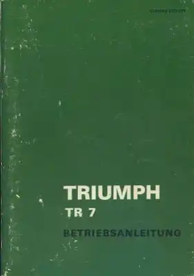 Triumph TR 7 Bedienungsanleitung 1976
