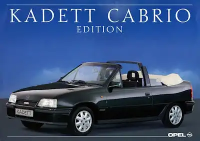 Opel Kadett E Cabrio Edition Prospekt 1990