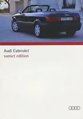 Audi Cabriolet Sunset Edition Prospekt 8.1993