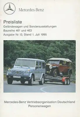 Mercedes-Benz G Preisliste 7.1995