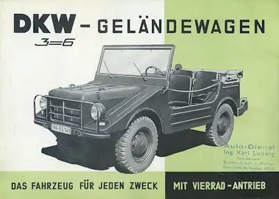 DKW Geländewagen Prospekt 1950er Jahre