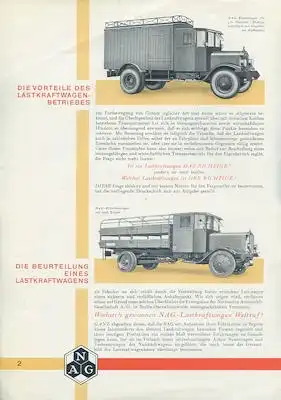 NAG Lkw L 8 / KO 9 Prospekt 6.1928