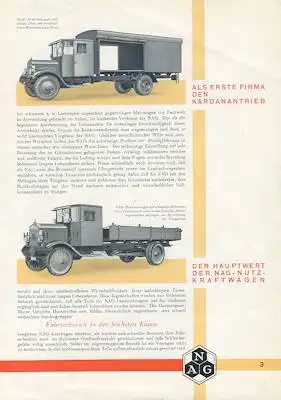 NAG Lkw L 8 / KO 9 Prospekt 6.1928