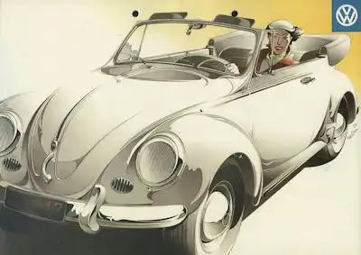 VW Käfer Cabriolet Prospekt ca. 1955