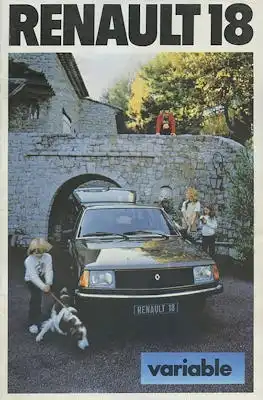 Renault 18 Variable Prospekt ca. 1979