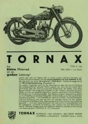 Tornax K 125 Prospekt ca. 1952