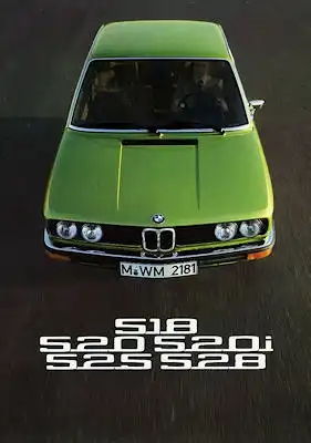 BMW 518 520 520i 525 528 Prospekt 1976