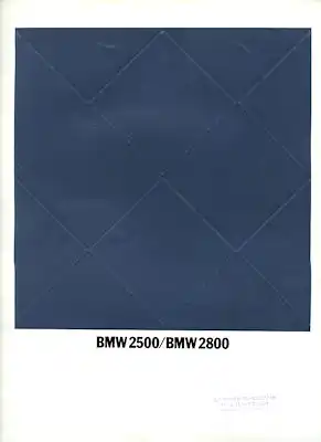 BMW 2500 2800 Prospekt 1971