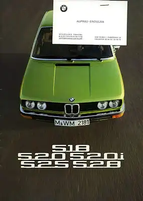 BMW 518 520 520i 525 Prospekt 1975