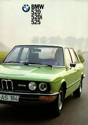 BMW 520 520i 525 Prospekt ca. 1974