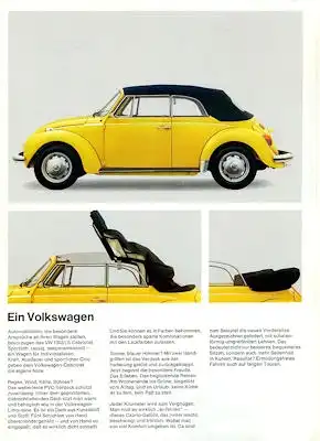 VW Käfer 1303 LS Cabriolet Prospekt 7.1973