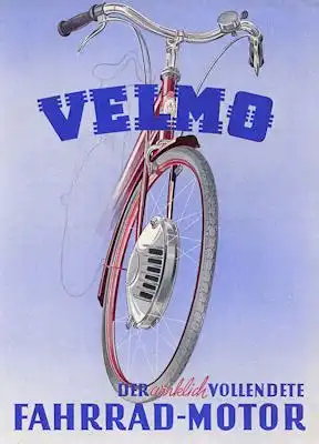 Velmo Fahrrad-Motor Prospekt 10.1951