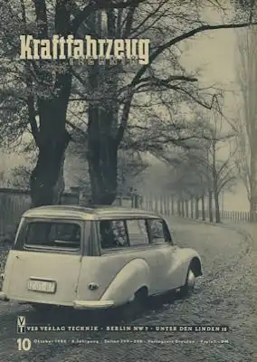 Kraftfahrzeugtechnik KFT 1954 Heft 10