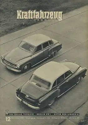 Kraftfahrzeugtechnik KFT 1955 Heft 12
