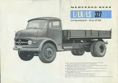 Mercedes-Benz L LK LS 337 7,3to Prospekt 1960