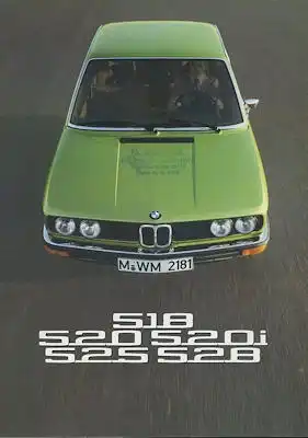 BMW 518 520 520i 525 Prospekt 1.1975