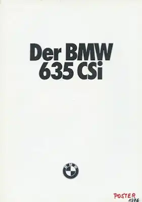 BMW 635 CSI Prospekt ca. 1978