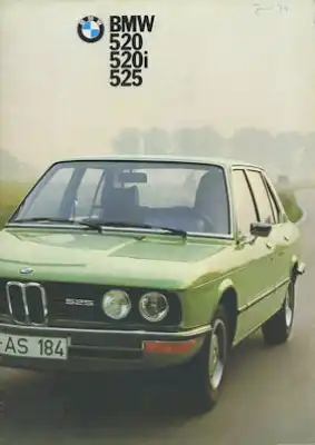BMW 520 520i 525 Prospekt 8.1973