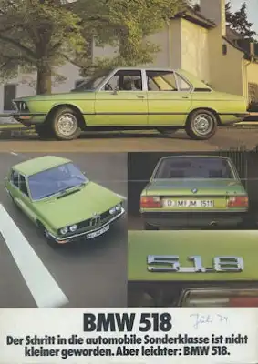 BMW 518 Prospekt ca. 1974