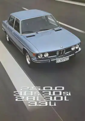 BMW 2500 / 3.0 S / 3.0 Si / 2,8 L / 3.0 L / 3,3 Li Prospekt 1976