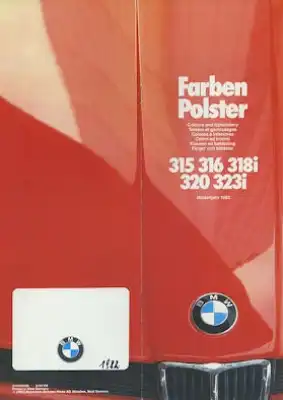 BMW 315 316 318i 320i 323i Farben 1983