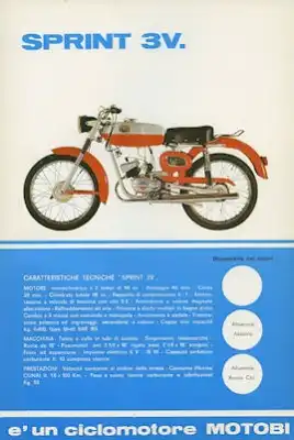 Benelli / Motobi Sprint 3 V Prospekt 1960er Jahre
