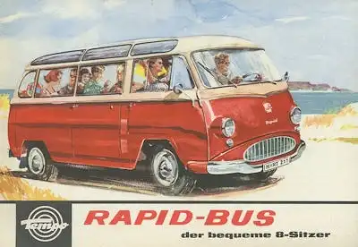 Tempo Rapid Bus Prospekt ca. 1960