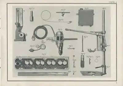 Horch 8 Spezialwerkzeuge Preisliste 2.1934