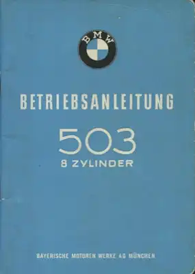 BMW 503 Bedienungsanleitung 5.1957