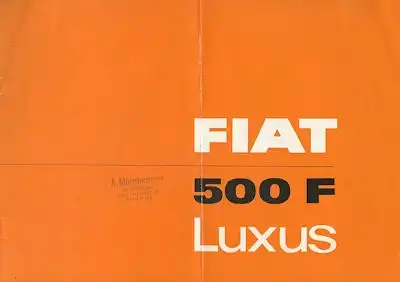 Fiat 500 F Luxus Prospekt ca. 1964