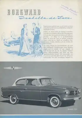 Borgward Isabella de Luxe Prospekt 11.1958