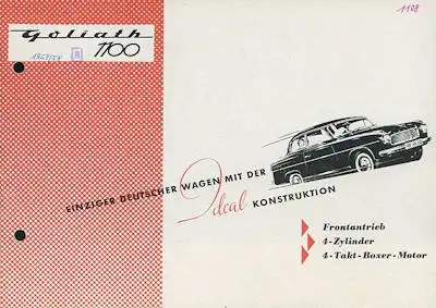 Goliath 1100 Programm 1957