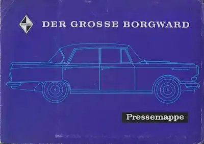 Borgward P 100 Pressemappe 9.1960