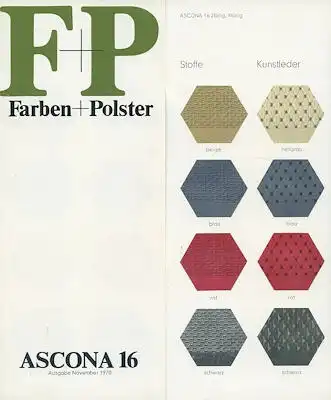 Opel Ascona Farben 10.1970