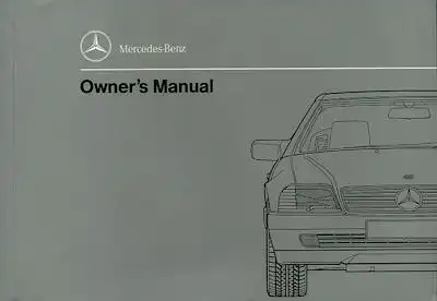 Mercedes-Benz SL Bedienungsanleitung 1990 e